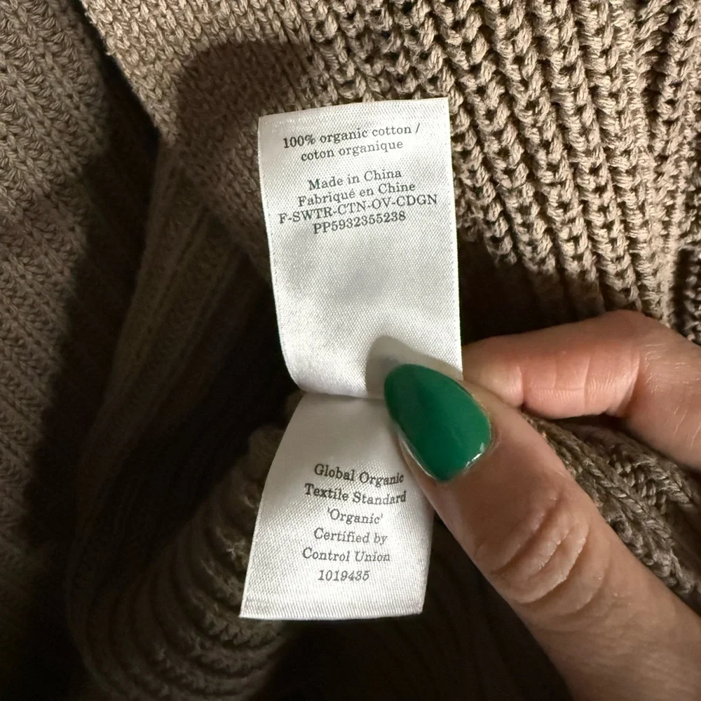Everlane The Oversized Cotton Ribbed Cardigan in Clay Women’s Medium - Picture 6 of 11